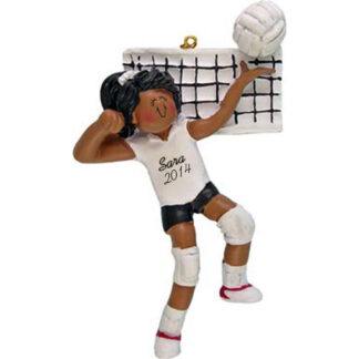 Volleyball Ethnic Female Personalized christmas Ornament