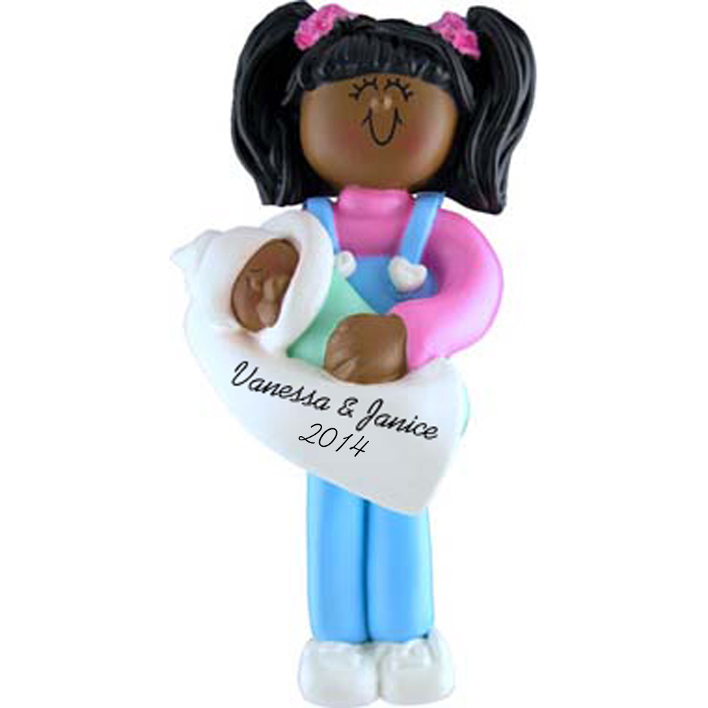 Big Sister Personalized Christmas ornament Little Sister 