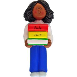 Reader: Ethnic Girl Personalized christmas Ornament