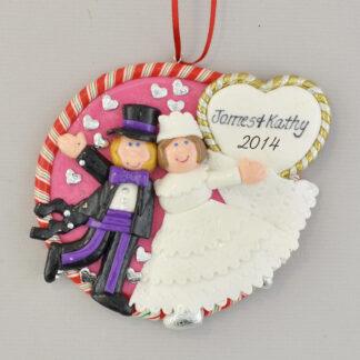personalized wedding christmas ornament