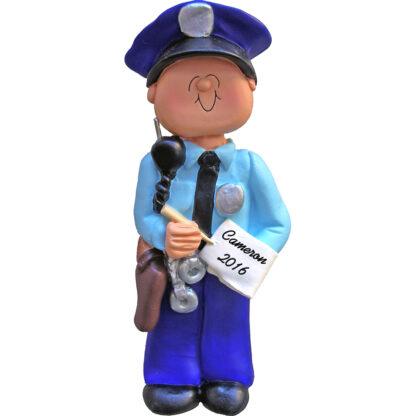 policeman personalized christmas ornament