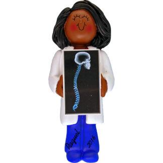 chiropractor woman african american personalized christmas ornament