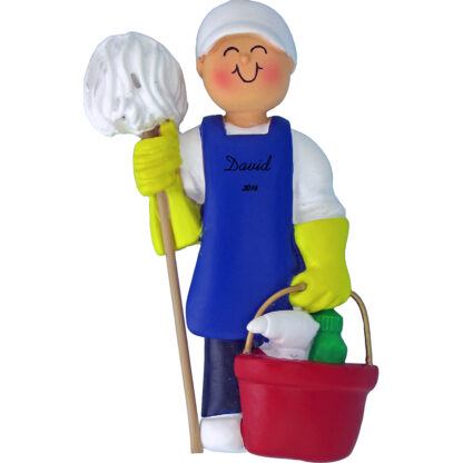 male house keeper personalized christmas ornament