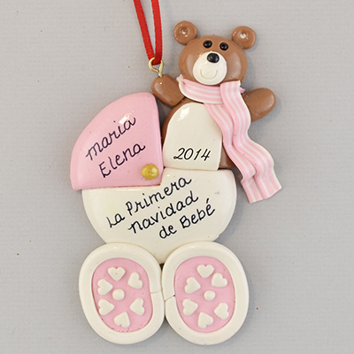custom ornament for baby's first birthday in Spanish