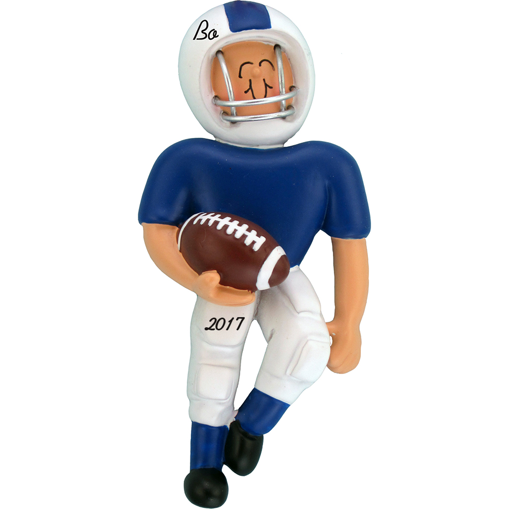 Football Player Personalized Christmas Ornament