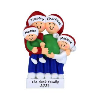 expecting child #3 personalized ornament xmas