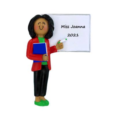african american teacher personalized ornament